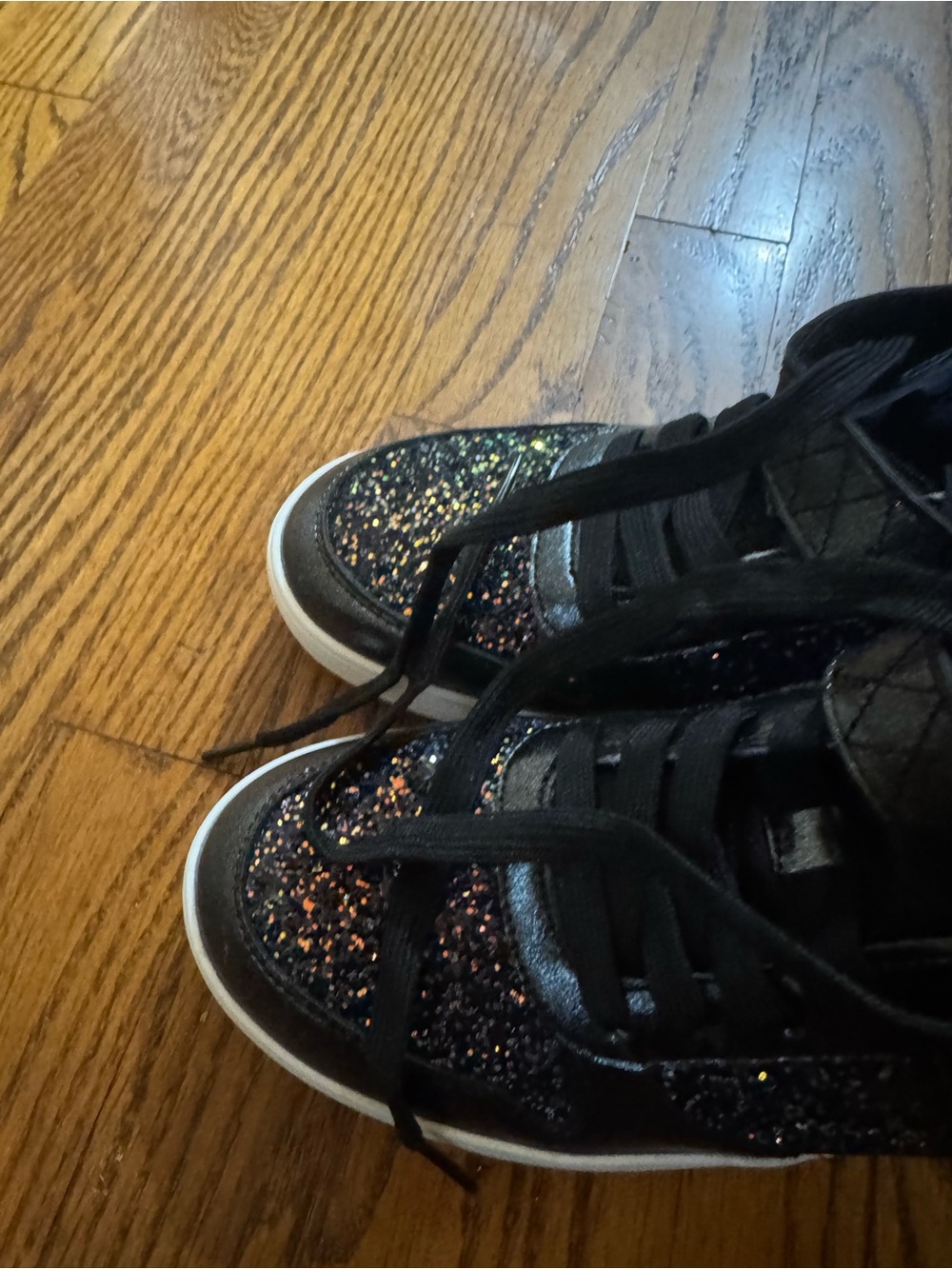 Skechers Black Glitter High-Top Kids' Sneakers. Brand new with box.